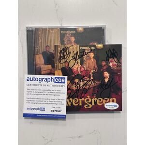 PENTATONIX SIGNED EVERGREEN CD Auto AUTOGRAPHED COA ACOA #3